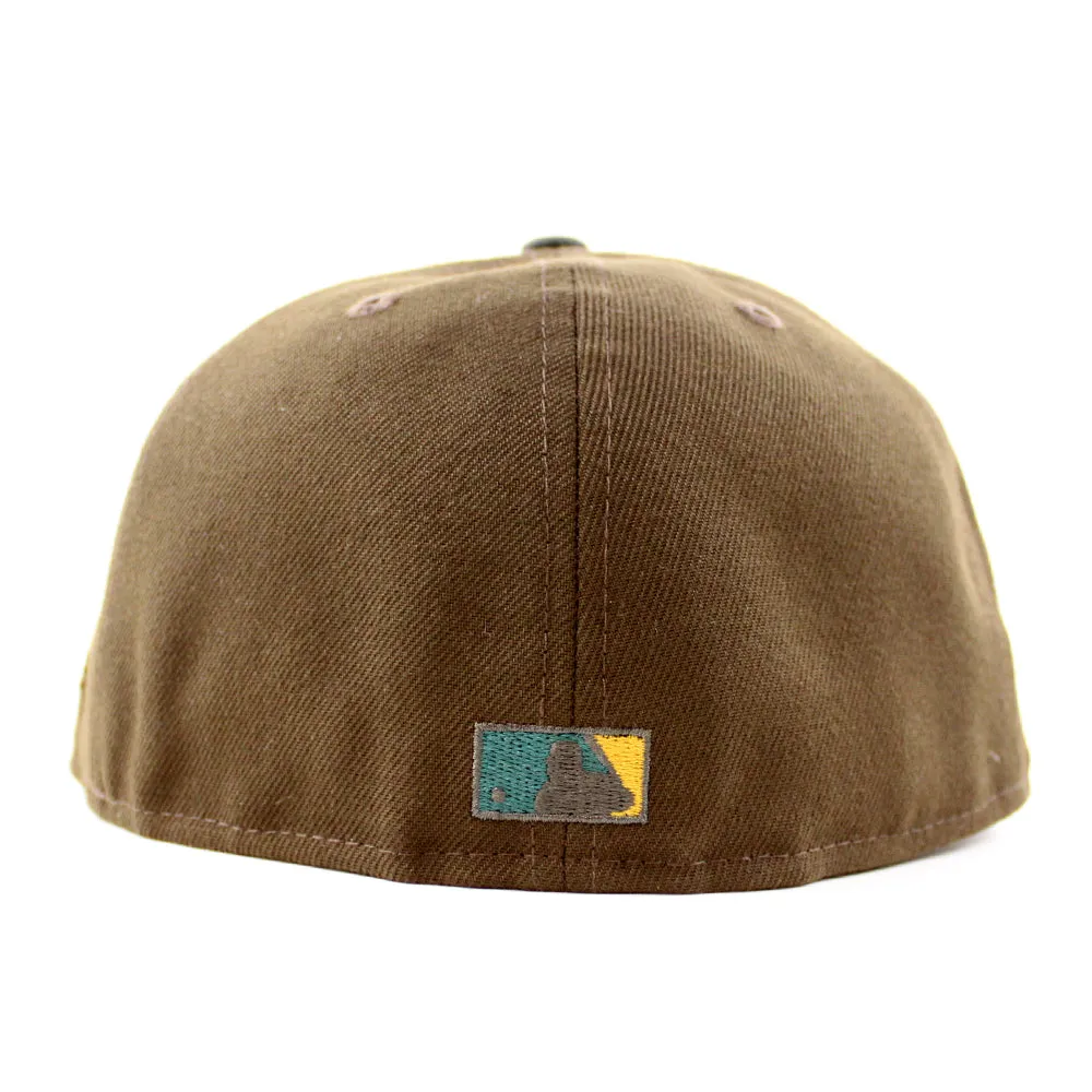 Montreal Expos Club De BaseBall Montreal New Era Fitted 59Fifty Hat (Walnut Pewter and Pine Needle Under Brim)