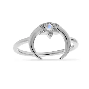 Moonflower Moonstone Ring