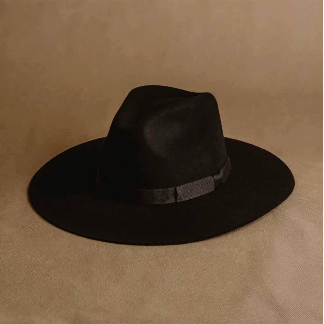 Morelia Black Wide Brim Fedora X Sandoval