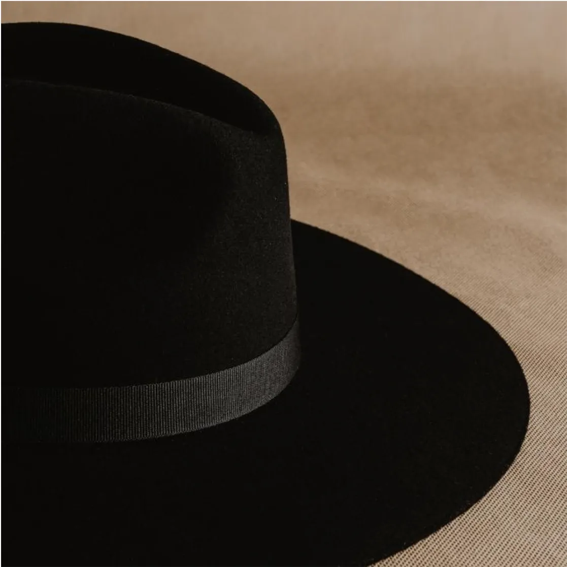 Morelia Black Wide Brim Fedora X Sandoval