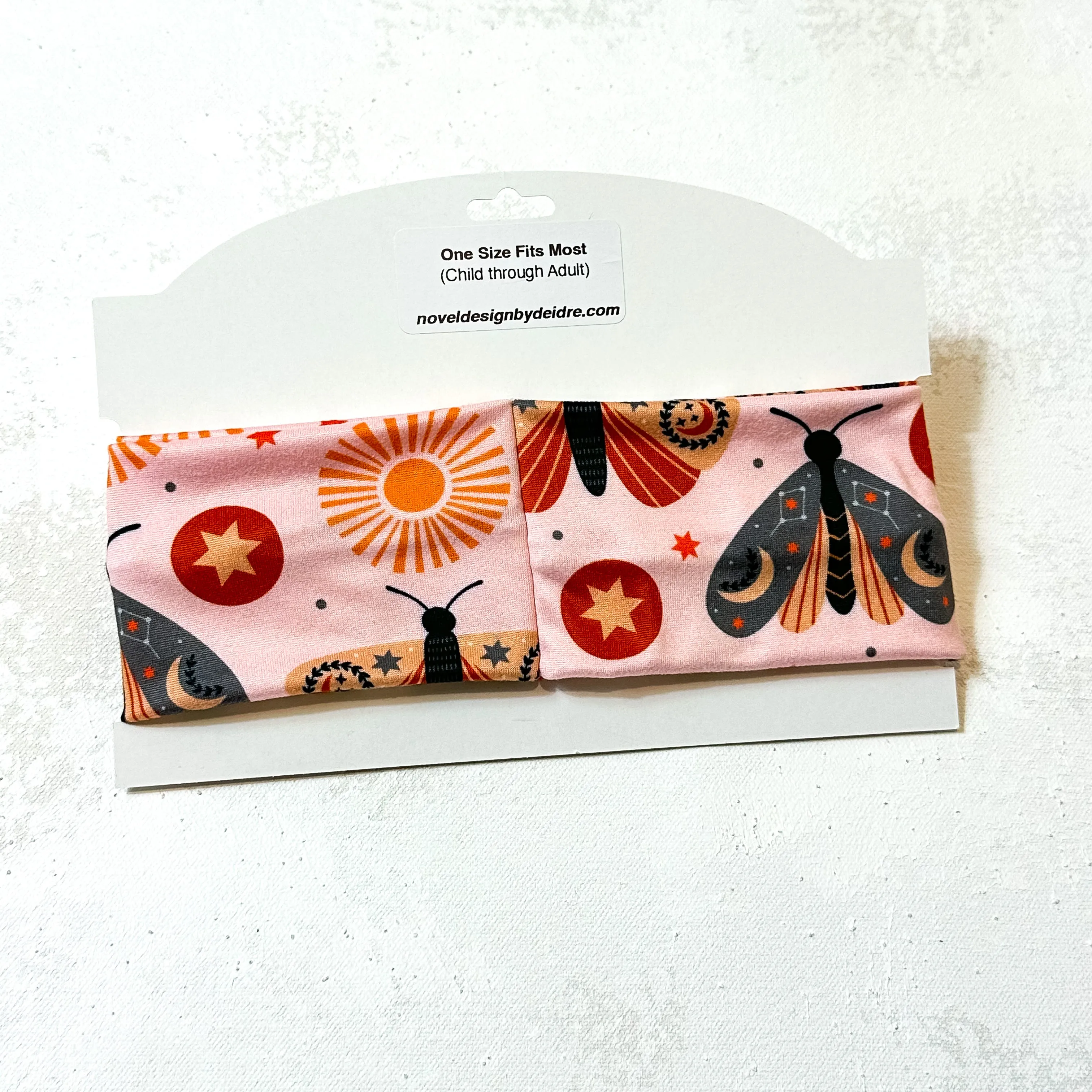 Moths, Sun, Moon Twist Turban Headband