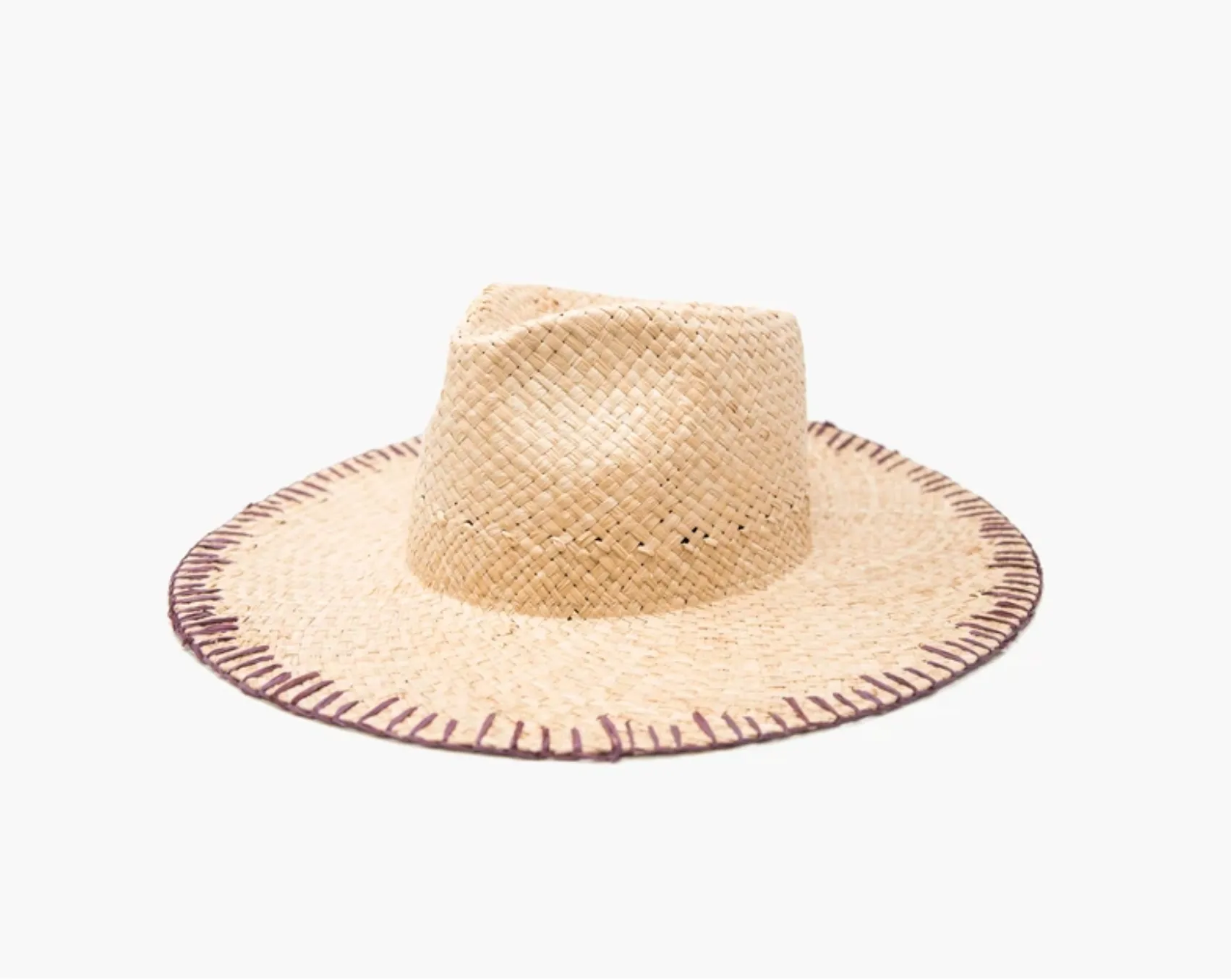 Naomi Straw Whipstitch Hat