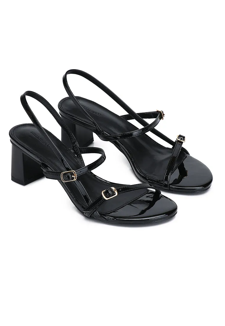 Natalie Strappy Heels (Black)