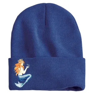 Navy Pearl Mermaid Beanie