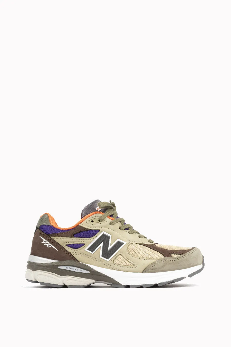 NEW BALANCE 990 V3 MIU OLIVE BROWN ORANGE