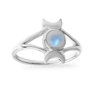 New Moon Moonstone Ring