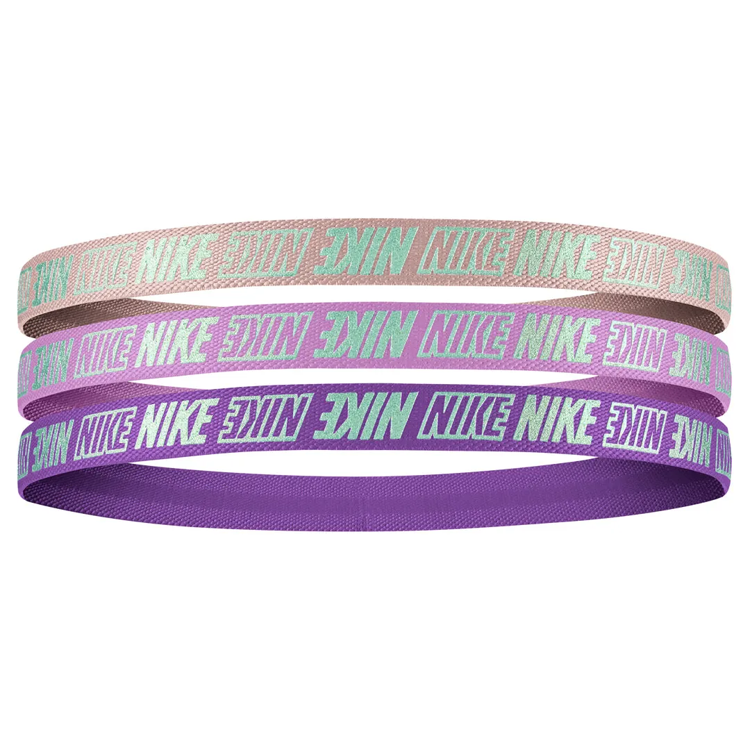 Nike Youth Metallic Headbands 3 Pack