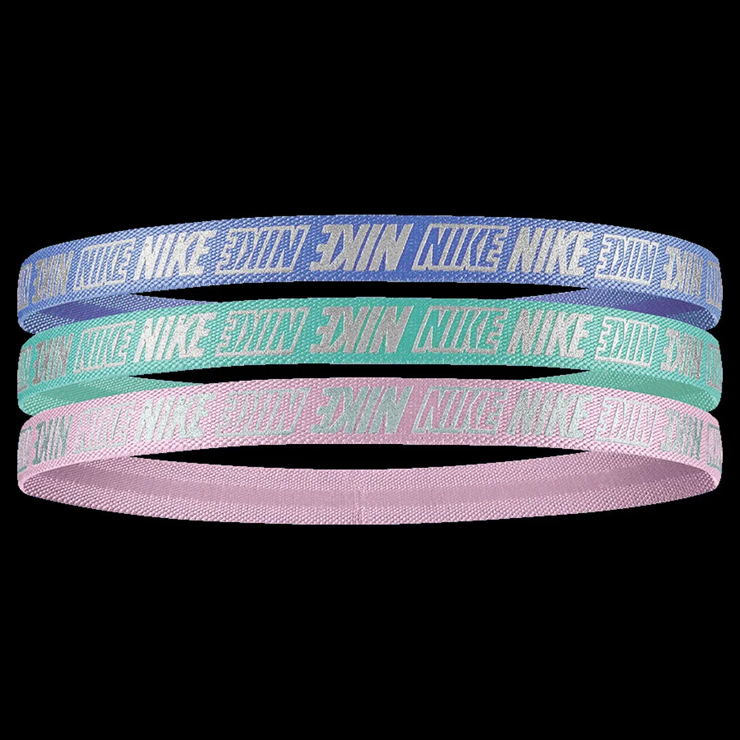 Nike Youth Metallic Headbands 3 Pack