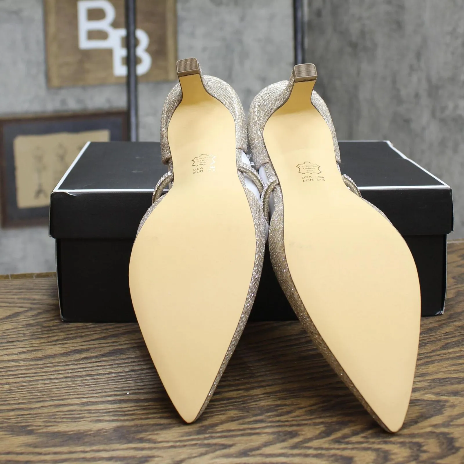 Nina Women's Brystol Evening Pumps Heels Shoes BRYSTOL-DG Champagne Brown 7.5M