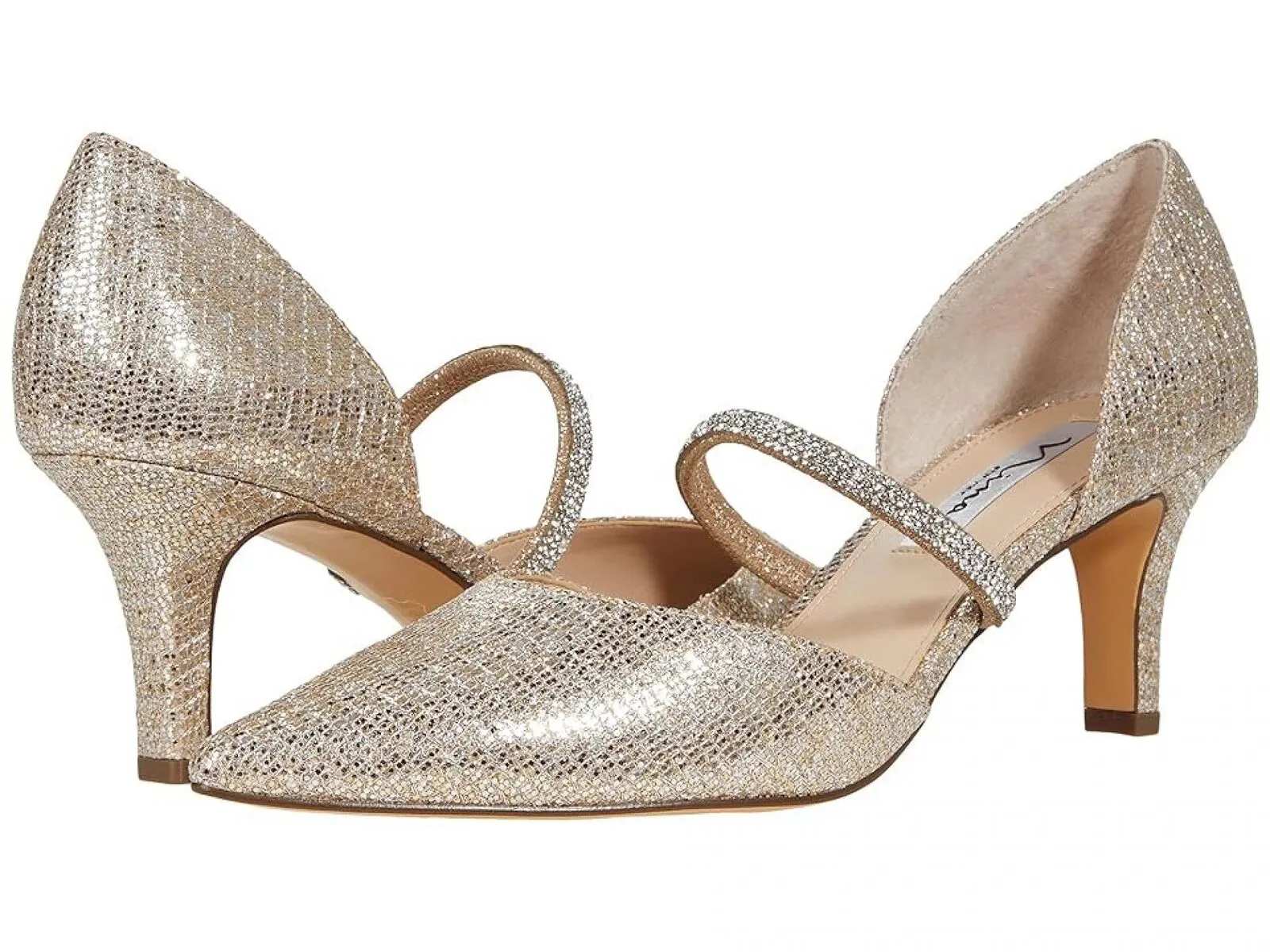 Nina Women's Brystol Evening Pumps Heels Shoes BRYSTOL-DG Champagne Brown 7.5M