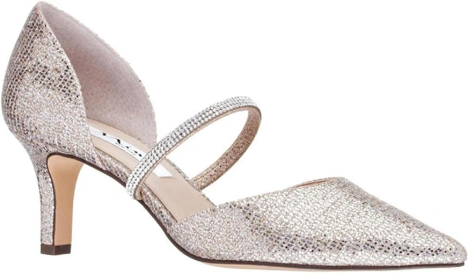 Nina Women's Brystol Evening Pumps Heels Shoes BRYSTOL-DG Champagne Brown 7.5M