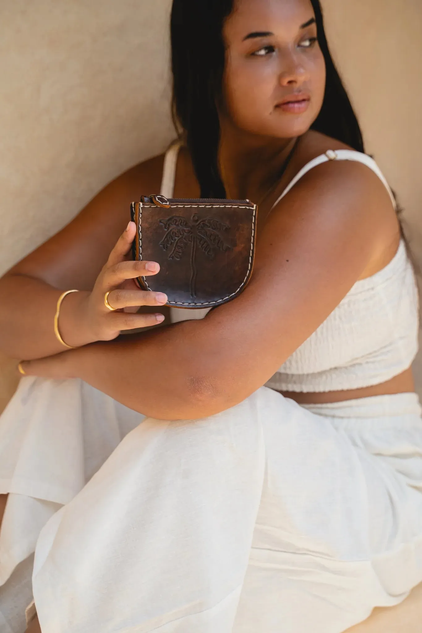Palms Pouch Vintage Tan