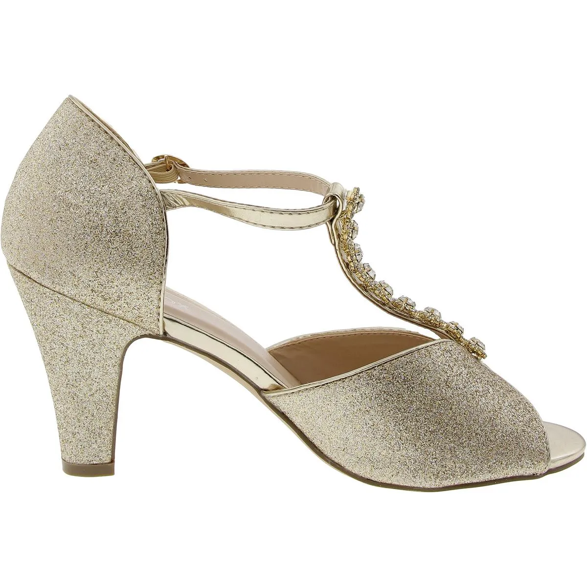 Paradox London Womens Embellished D'Orsay Heels