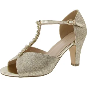 Paradox London Womens Embellished D'Orsay Heels