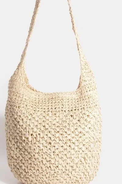 Pastel Yellow Intricate Braided Hobo Shoulder Bag