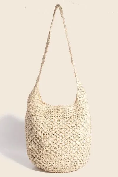 Pastel Yellow Intricate Braided Hobo Shoulder Bag