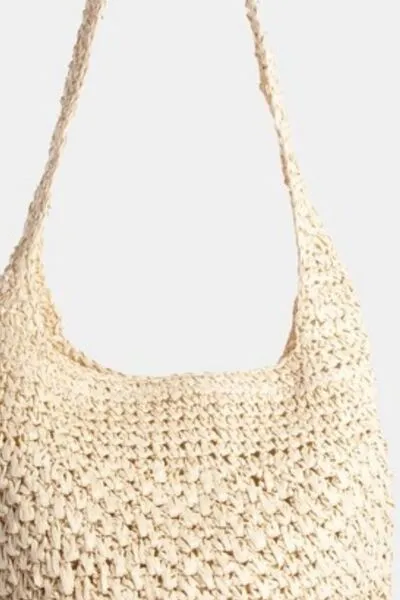 Pastel Yellow Intricate Braided Hobo Shoulder Bag