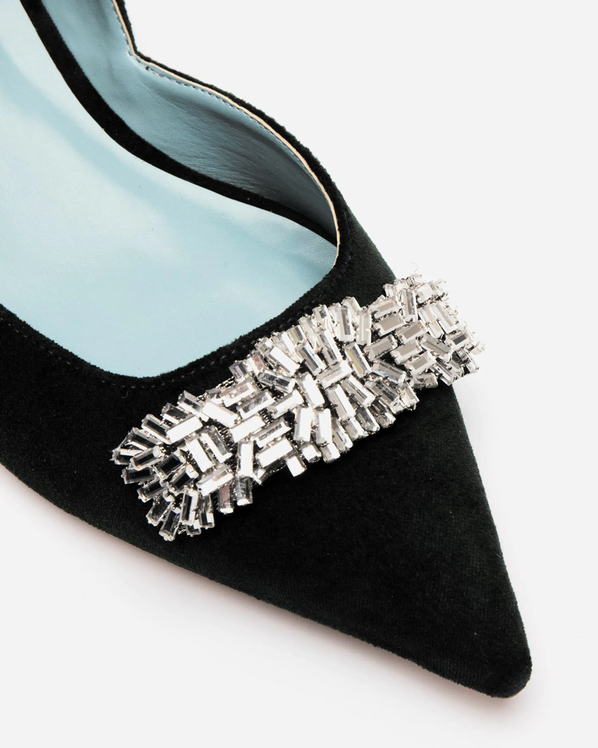 Paula Mini Block Heel - Velvet Black