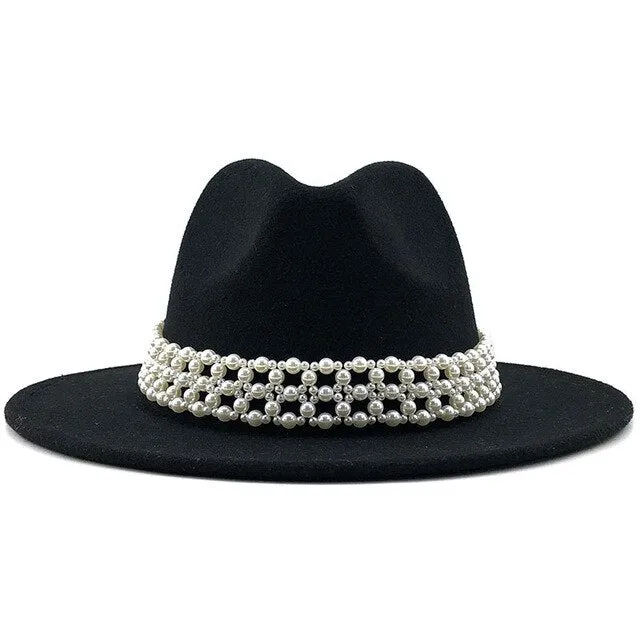 Pearl Ribbon Fedora