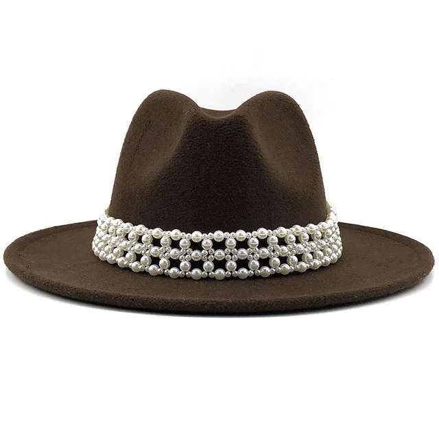 Pearl Ribbon Fedora