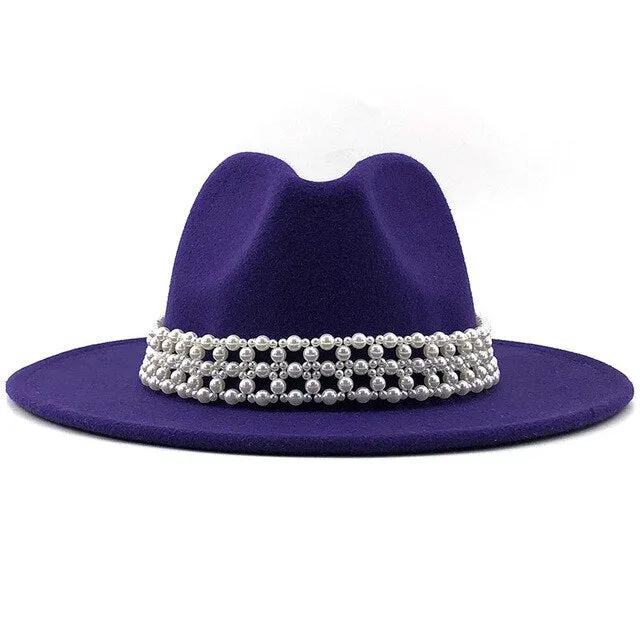 Pearl Ribbon Fedora