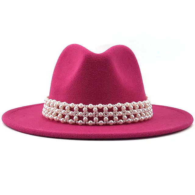 Pearl Ribbon Fedora
