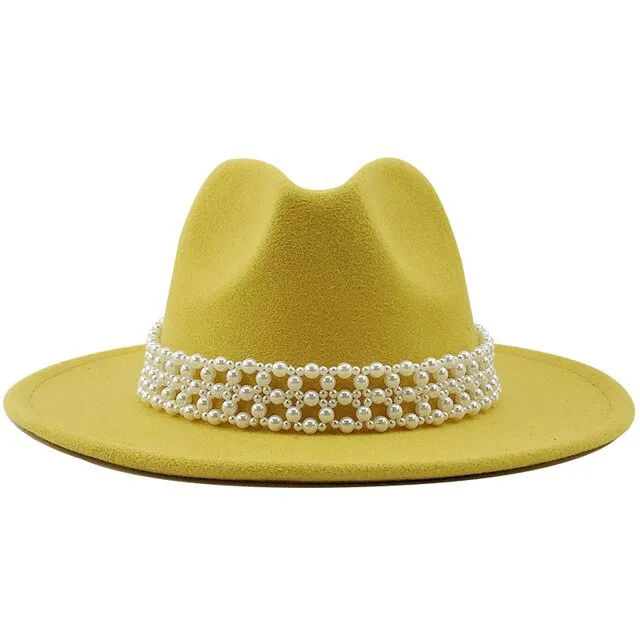 Pearl Ribbon Fedora