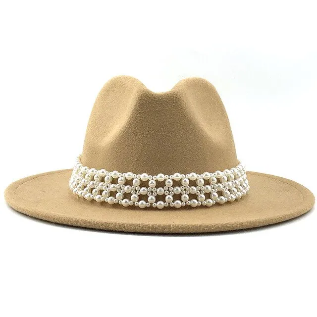 Pearl Ribbon Fedora
