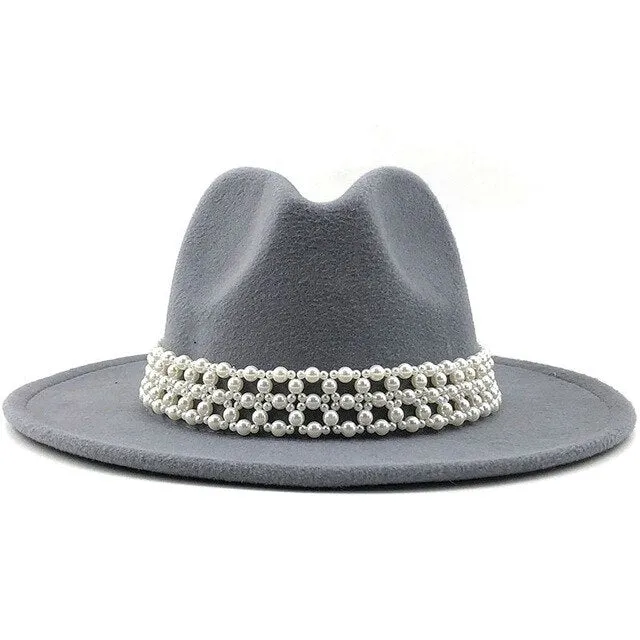 Pearl Ribbon Fedora