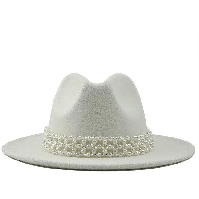 Pearl Ribbon Fedora