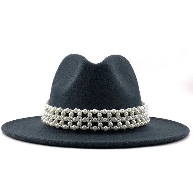 Pearl Ribbon Fedora