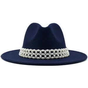 Pearl Ribbon Fedora