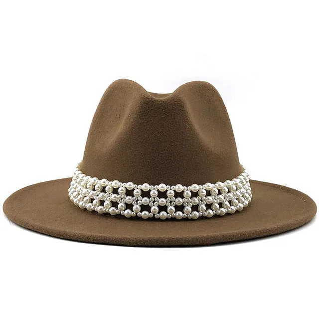 Pearl Ribbon Fedora