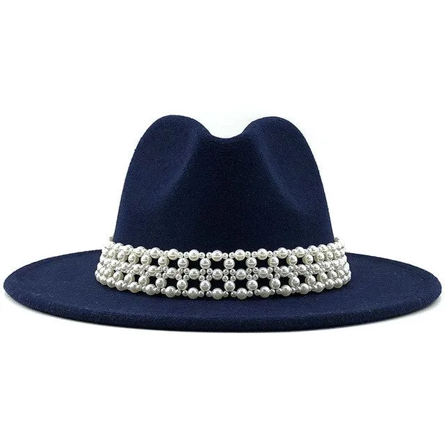 Pearl Ribbon Fedora