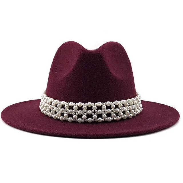 Pearl Ribbon Fedora
