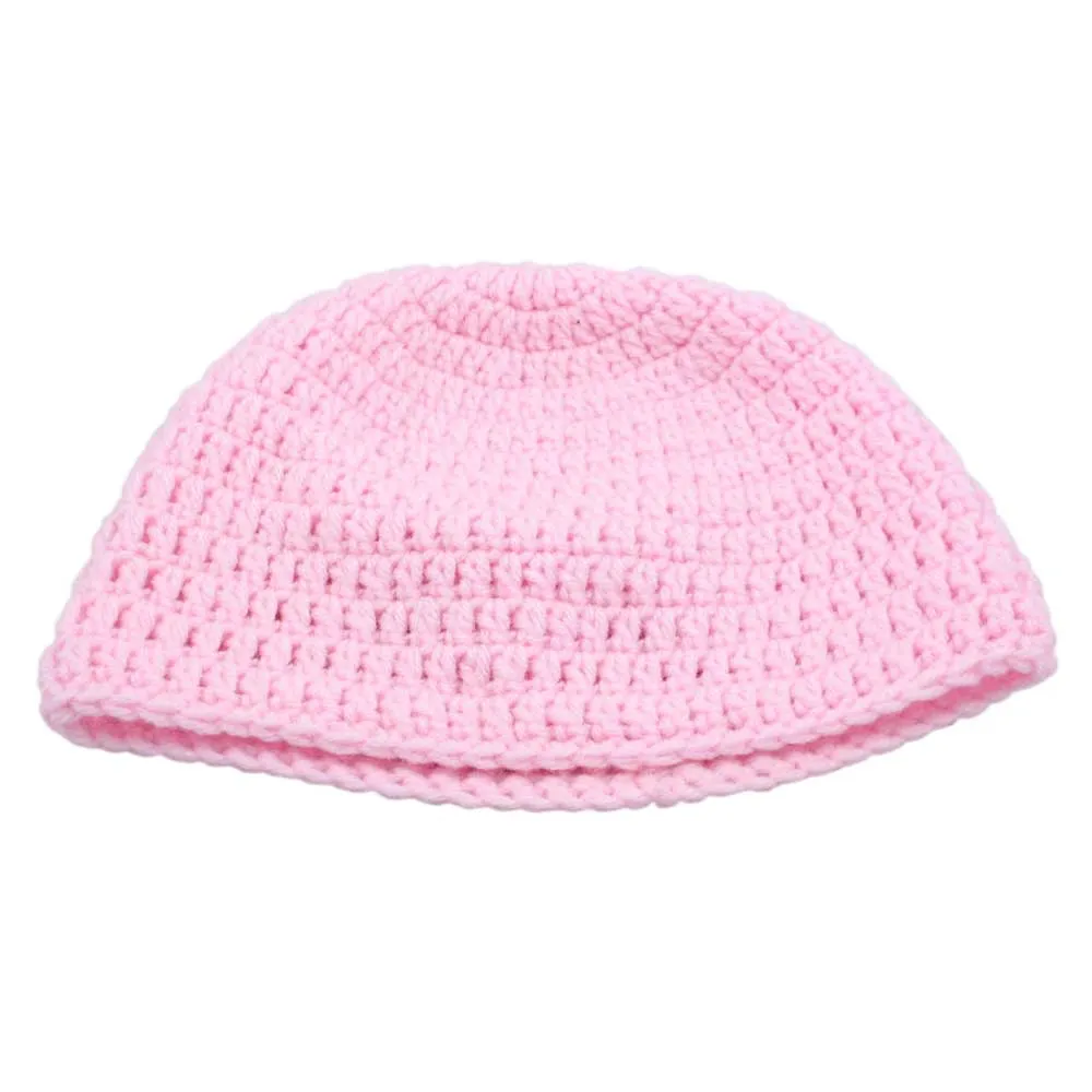 Pink Crochet Beanie Hat Medium/Large - STXH14ML