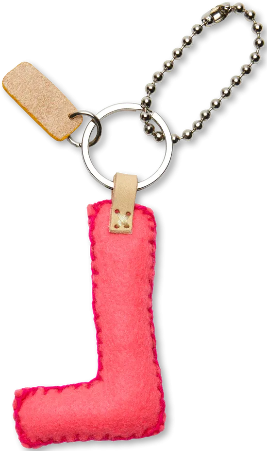 PINK FELT ALPHABET CHARMS