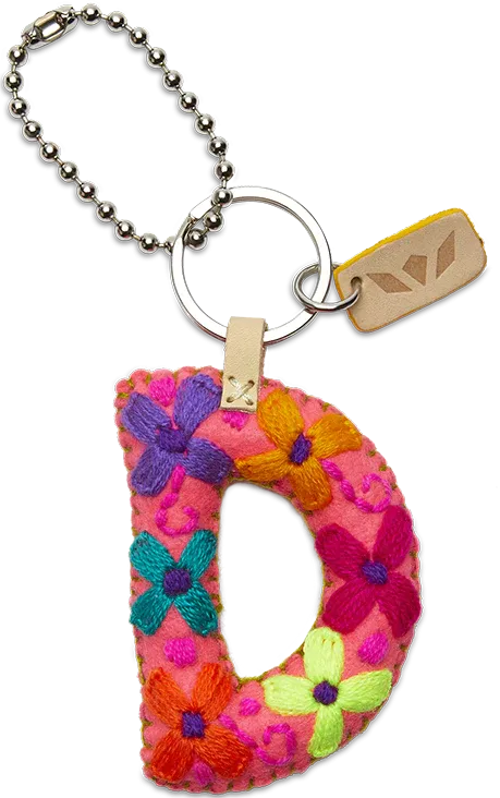 PINK FELT ALPHABET CHARMS