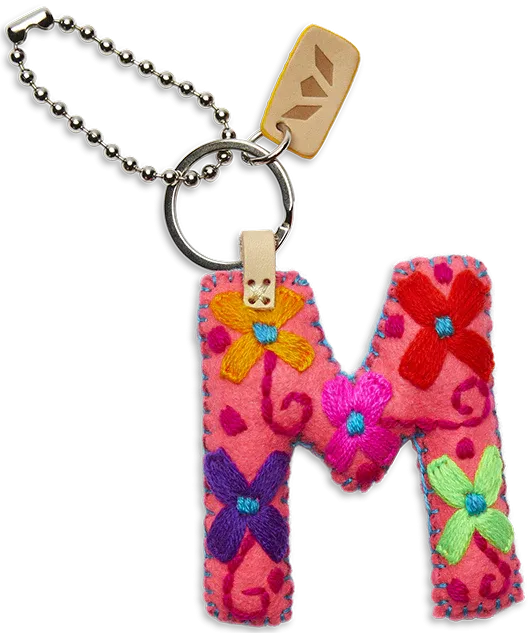PINK FELT ALPHABET CHARMS