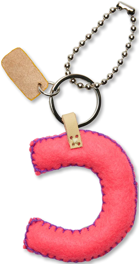 PINK FELT ALPHABET CHARMS