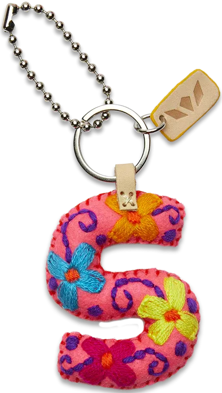 PINK FELT ALPHABET CHARMS