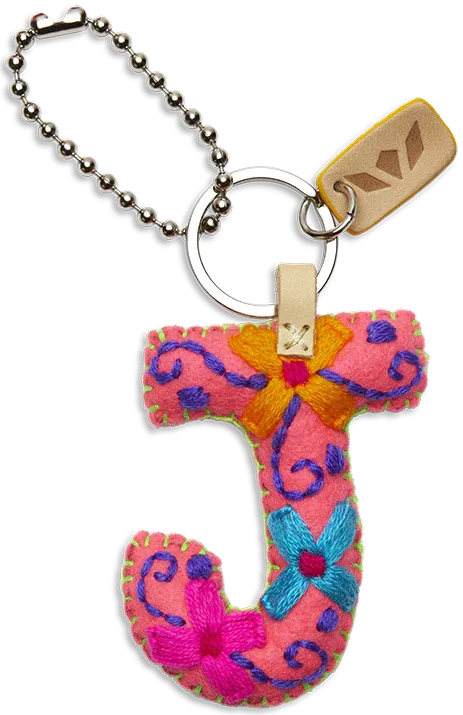 PINK FELT ALPHABET CHARMS