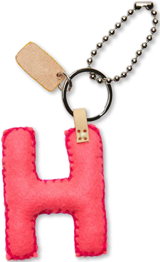 PINK FELT ALPHABET CHARMS