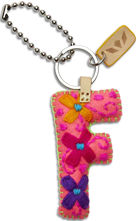 PINK FELT ALPHABET CHARMS