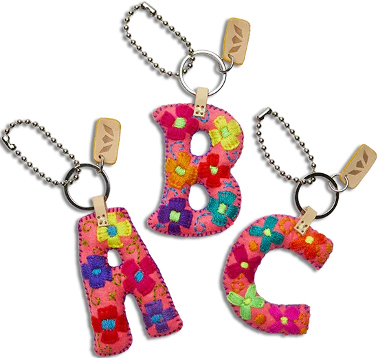 PINK FELT ALPHABET CHARMS