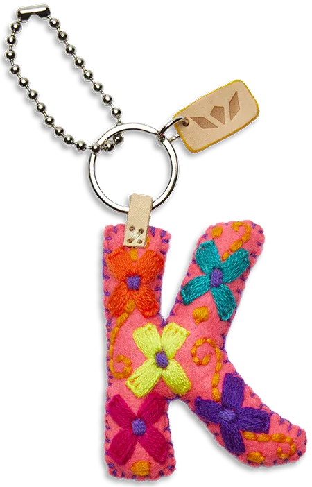 PINK FELT ALPHABET CHARMS
