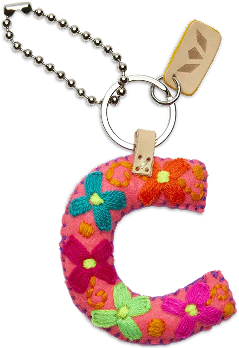 PINK FELT ALPHABET CHARMS