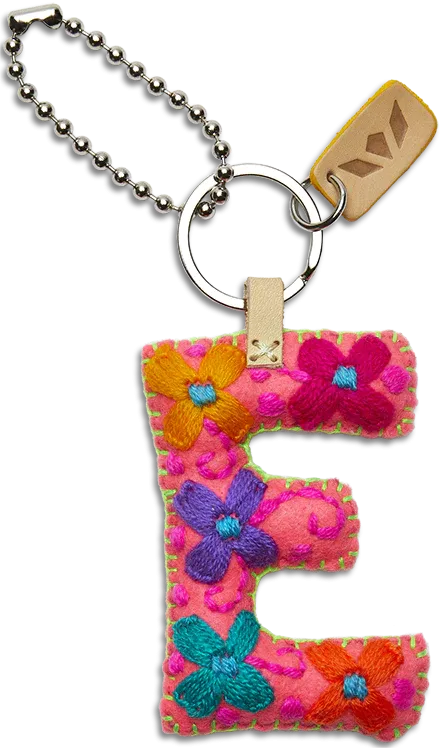 PINK FELT ALPHABET CHARMS