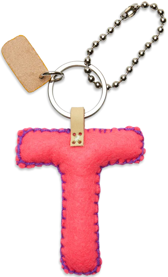 PINK FELT ALPHABET CHARMS