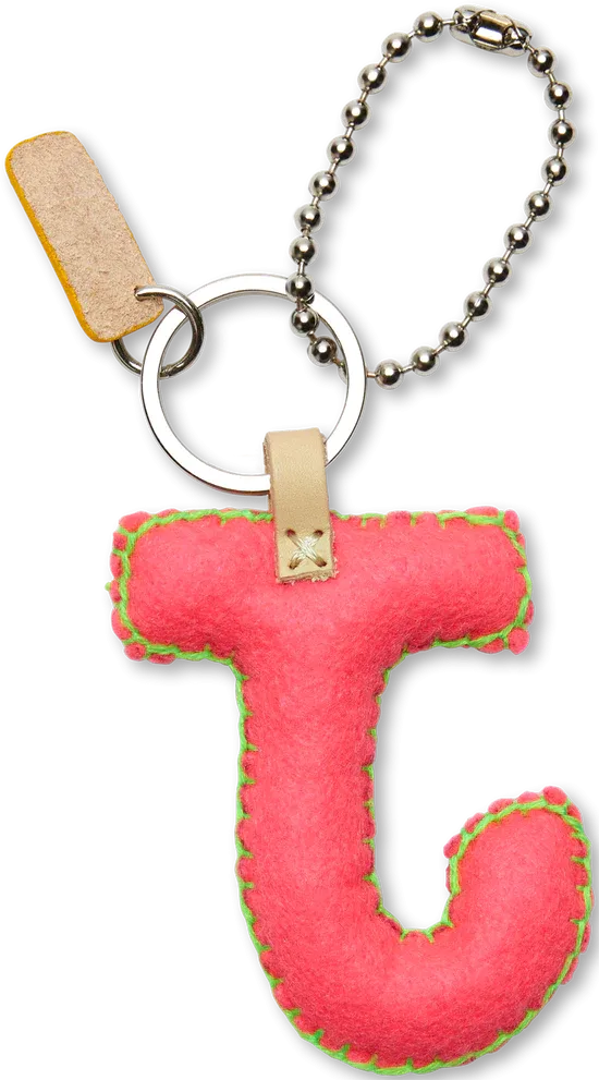PINK FELT ALPHABET CHARMS